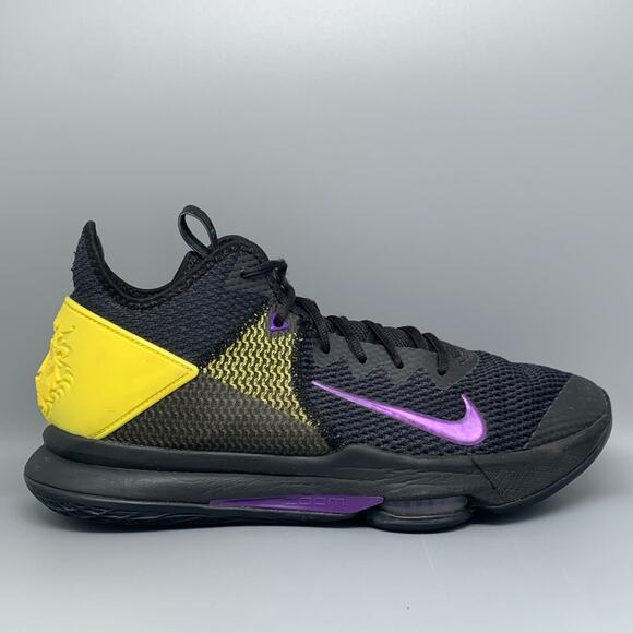 Nike LeBron Witness 4 Black/Opti Yellow Basketball‎ Shoes BV7427-004 Men's Sz13 - Picture 5 of 10